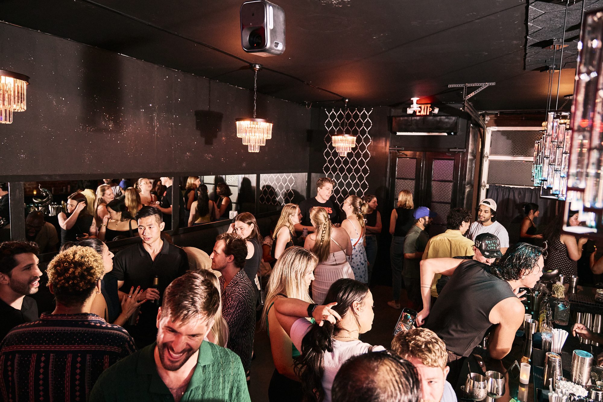 A packed private event in the B Lounge
