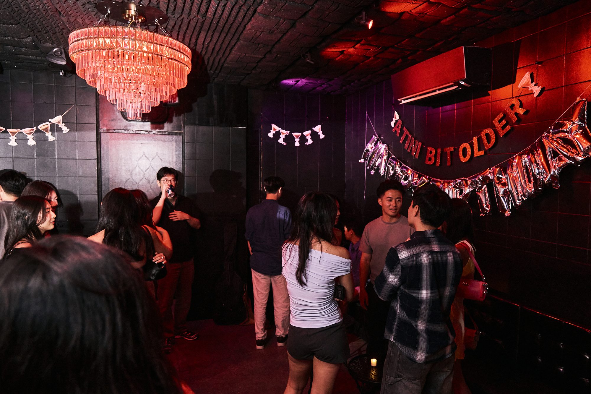 A birthday in the Back Room, the private room filled with friends